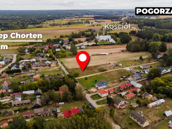 DZIAŁKA Z WZ, POGORZAŁKI, 2 297 m² ASFALT, MEDIA W DRODZE