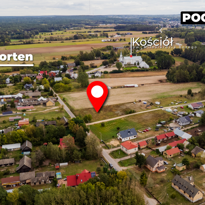 DZIAŁKA Z WZ, POGORZAŁKI, 2 297 m² ASFALT, MEDIA W DRODZE