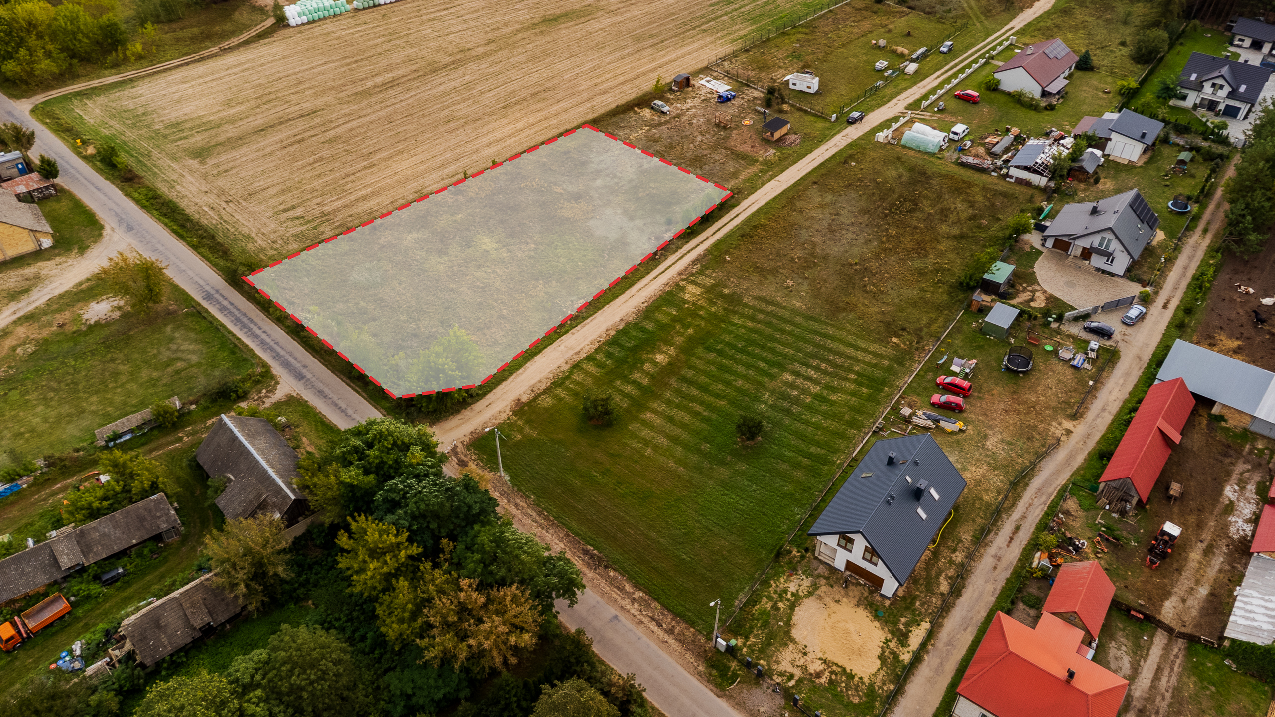 DZIAŁKA Z WZ, POGORZAŁKI, 2 297 m² ASFALT, MEDIA W DRODZE