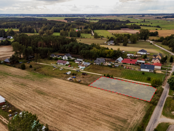 DZIAŁKA Z WZ, POGORZAŁKI, 2 297 m² ASFALT, MEDIA W DRODZE