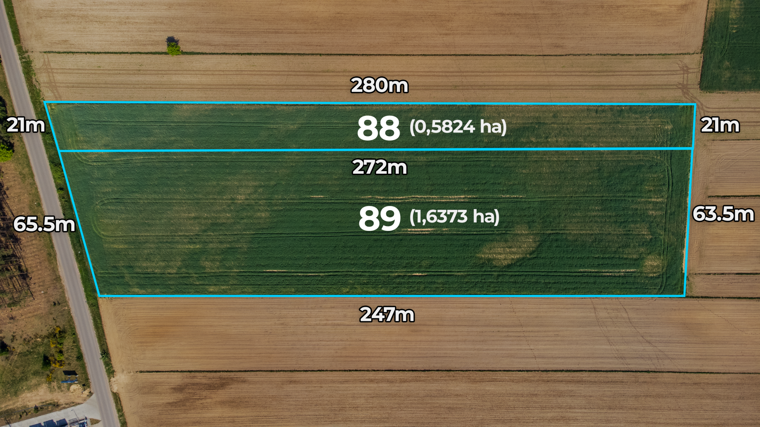 Działka inwestycyjna z MPZP pod zabudowę mieszkaniową 5 824 m² Szumowo