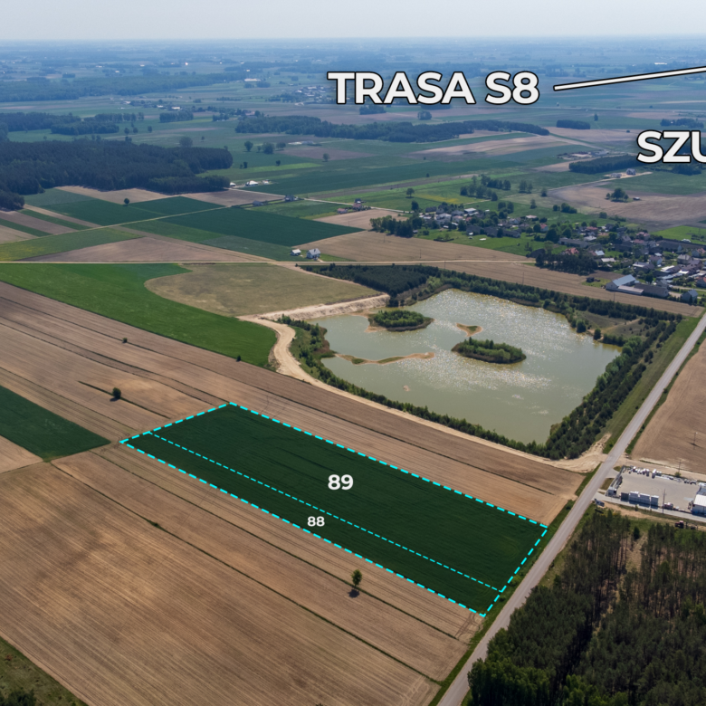 Działka inwestycyjna z MPZP pod zabudowę mieszkaniową 5 824 m² Szumowo